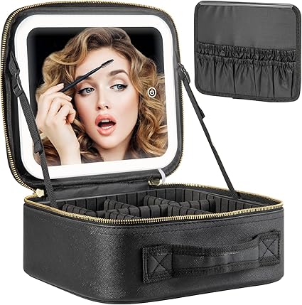 Estuche de maquillaje con espejo led